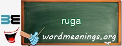 WordMeaning blackboard for ruga